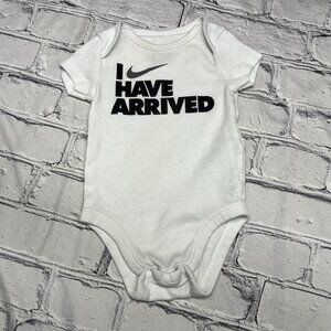 Nike Baby Onesie | Size 0–6 Months | White Cotton Blend Bodysuit Loungewear